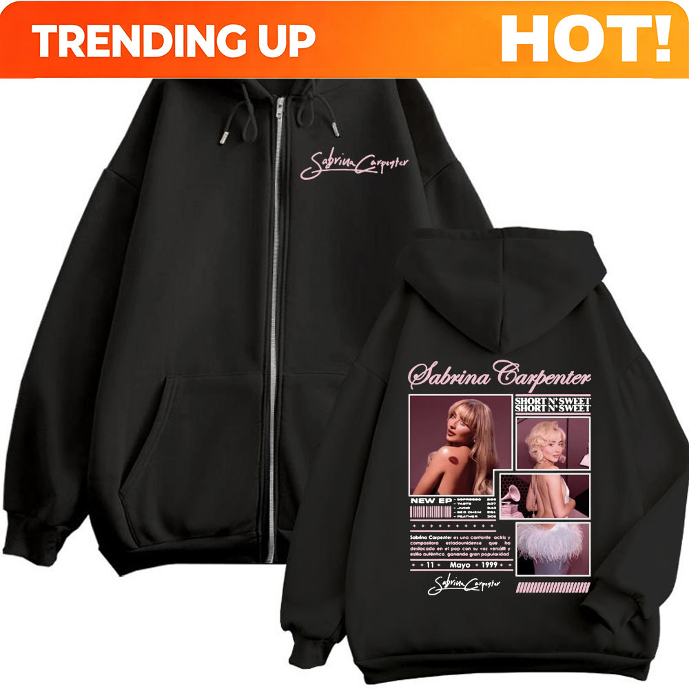 Mens Fashion Zip Up Hoodies - Custom Custom Sabrina Carpenter Short N'