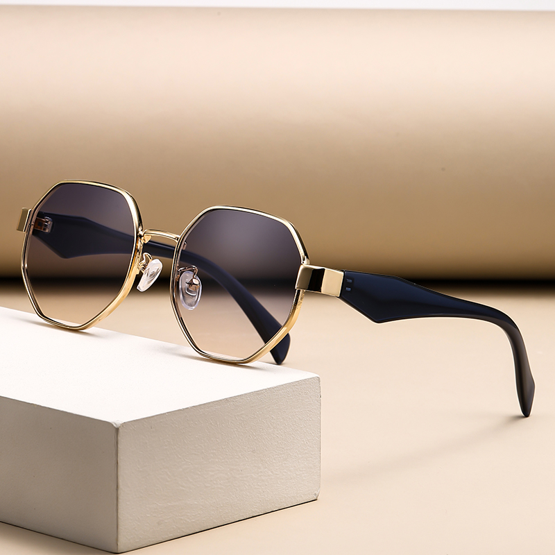 Men'S Fashion Glasses - Retro Round Frame Large Frame Sunglasses