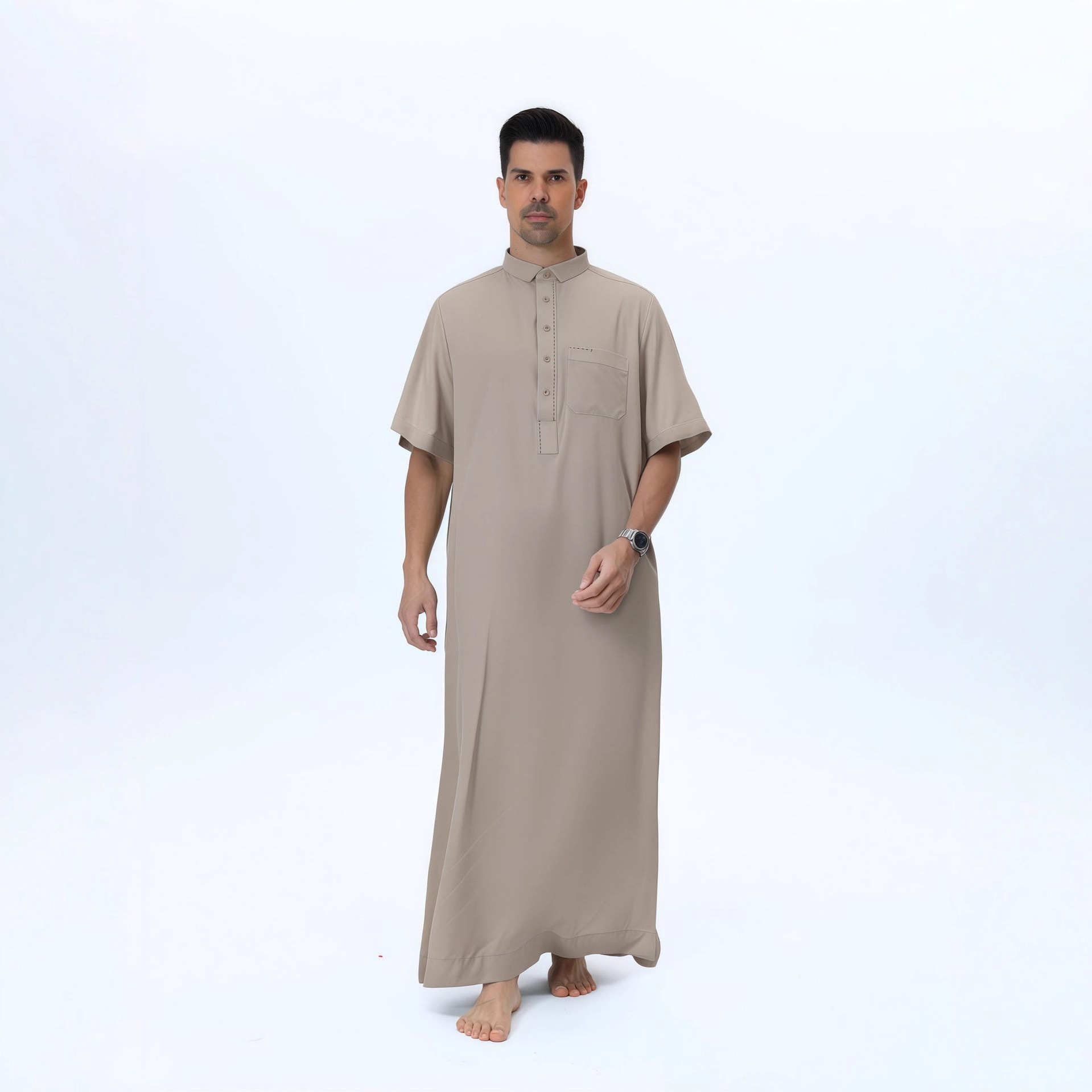 Men'S Fashion Qatar - Arabic Mens Robe Qatar Style Short