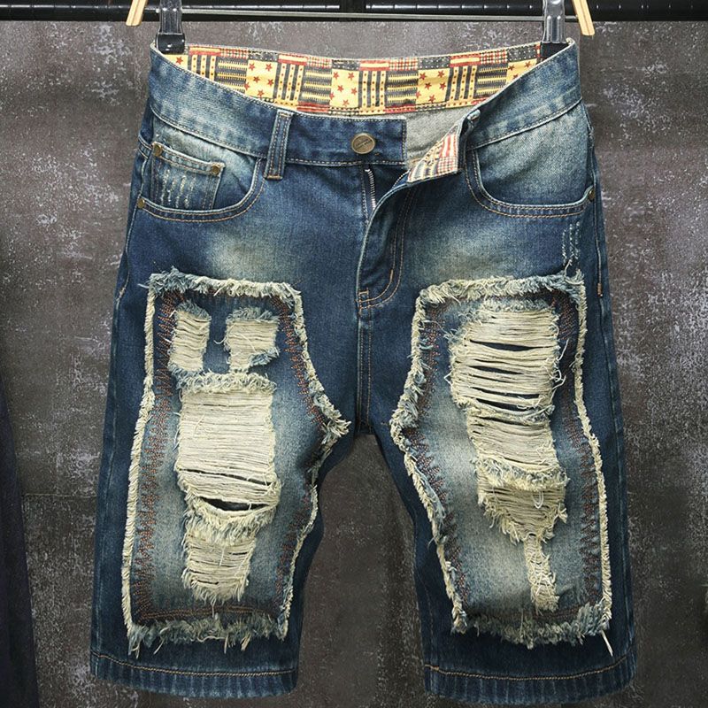 Men'S Fashion Trousers - New European and American style ripped