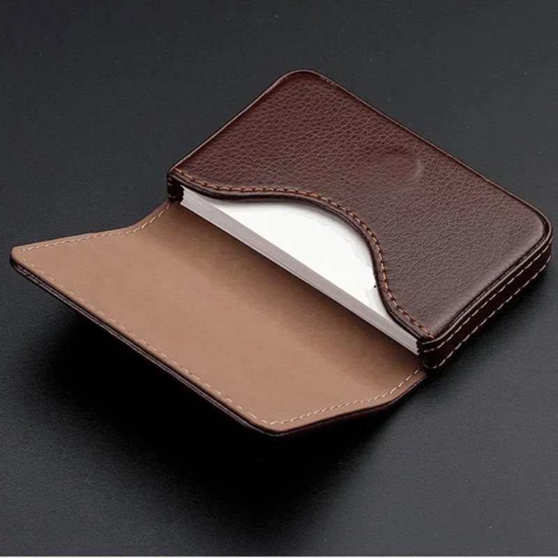 Fashion Sized Stitched PU Leat - Men'S Fashion Visiting Card 评论和价格