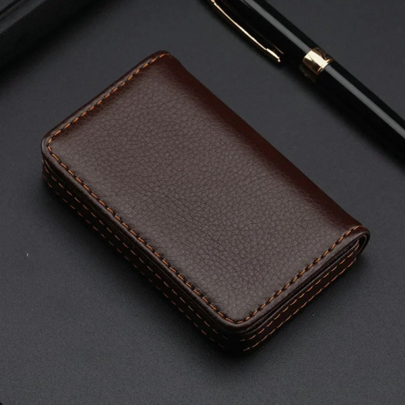 Fashion Sized Stitched PU Leat - Men'S Fashion Visiting Card 评论和价格