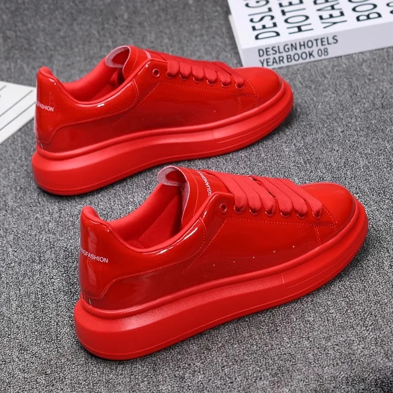 2025 Lacquered White Casual Sh - Casual Sneakers Men 评论和价格