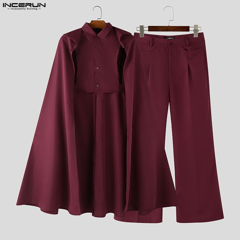 INCERUN Men Sets Solid Color L - Men'S Fashion 2026 评论和价格