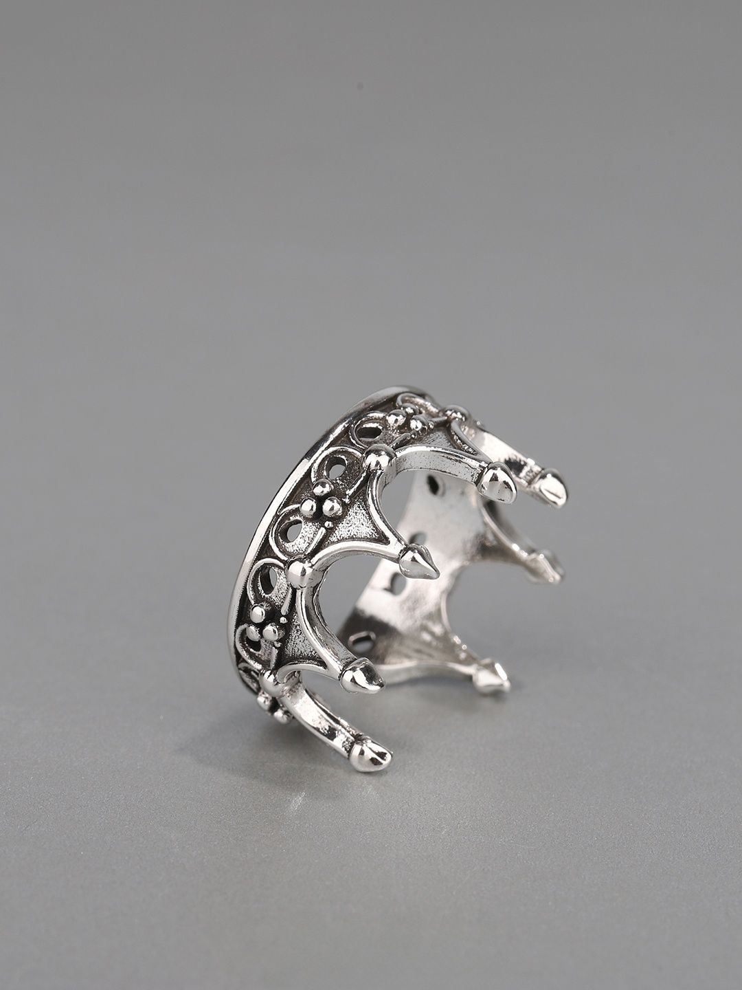 Gothic Crown Ring Adjustable O - Men'S Fashion Rings 评论和价格