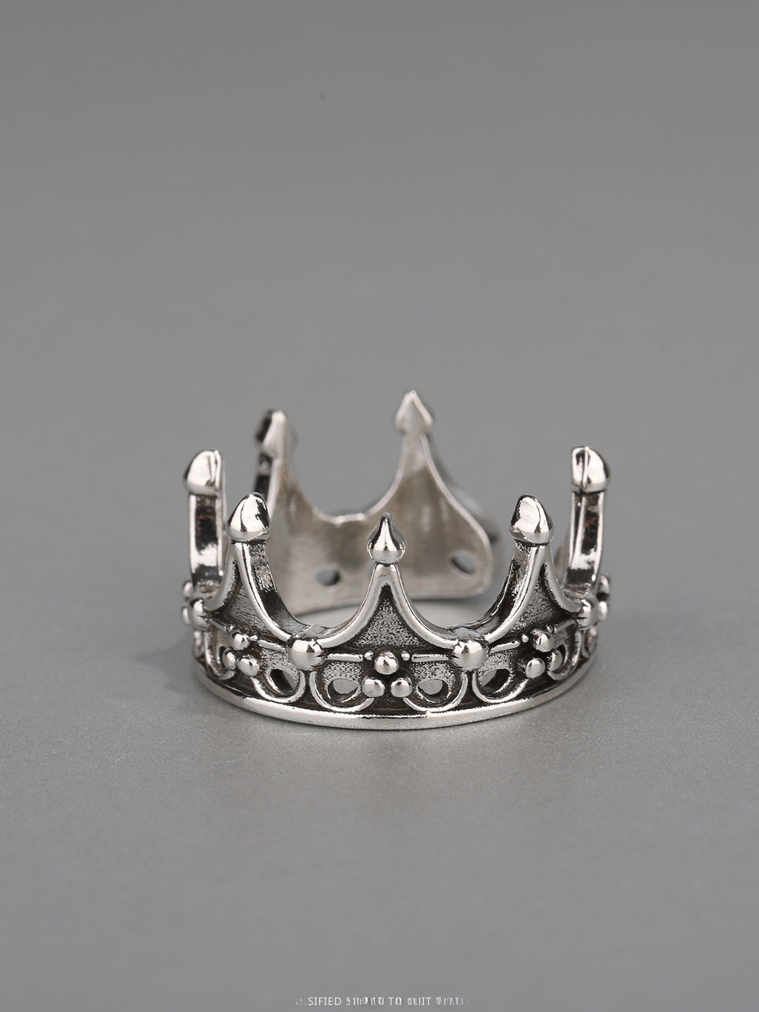 Gothic Crown Ring Adjustable O - Men'S Fashion Rings 评论和价格