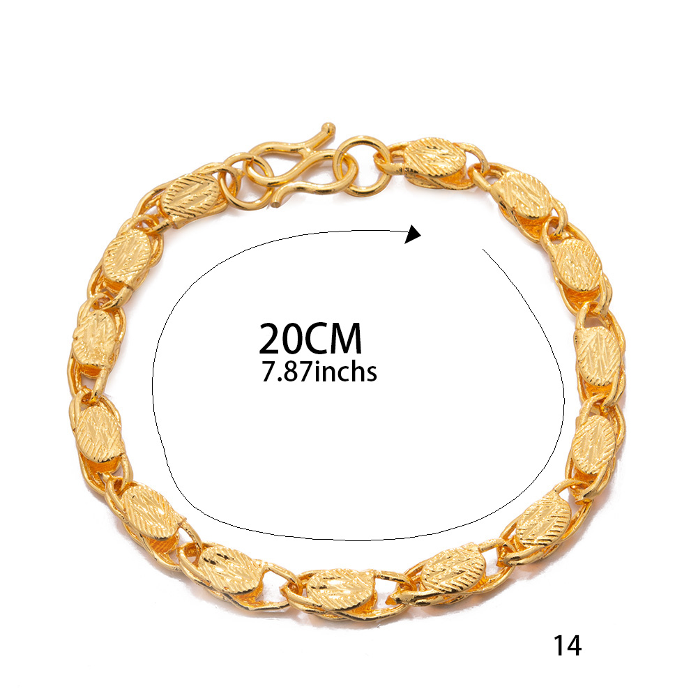 20CM Trendy Gold Color Men Bra - Dubai Men'S Fashion 评论和价格