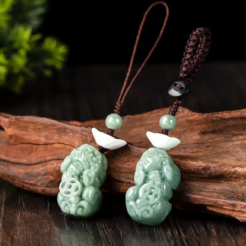 Burmese Emerald Pixiu Yuanbao  - Men Fashion Key 评论和价格