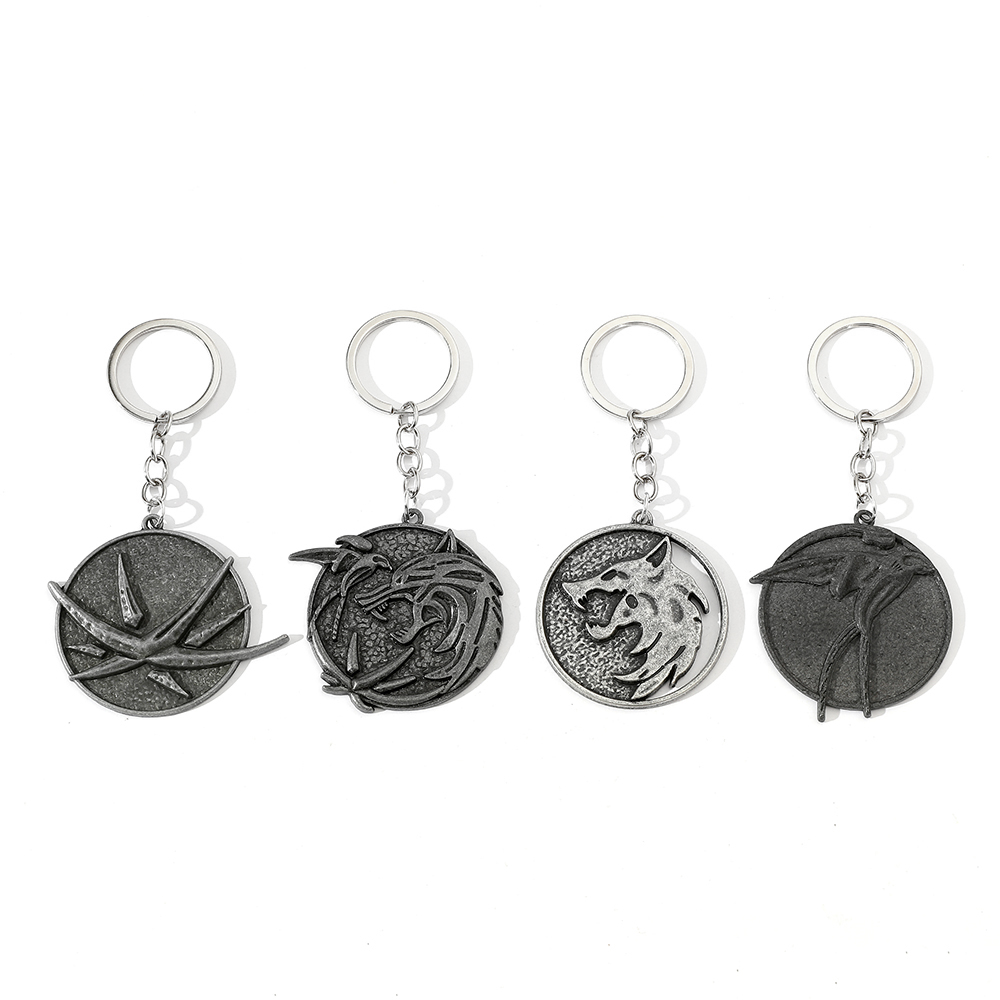 Vintage Wolf Head Keychain Gam - Men Fashion Key 评论和价格