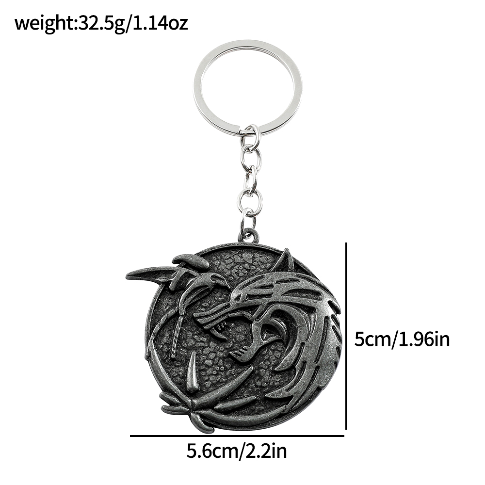Vintage Wolf Head Keychain Gam - Men Fashion Key 评论和价格