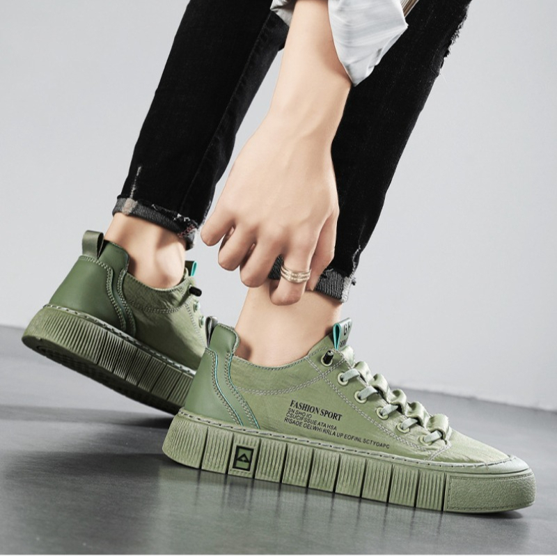 Men's Chunky Sole Low Top Canv - Casual Sneakers Men 评论和价格