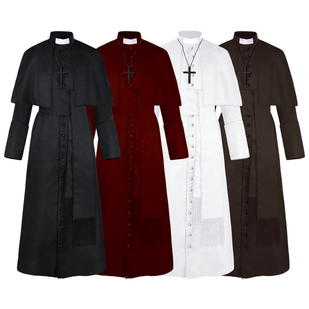 Men's Halloween Priest Costume - Mens Fashion Jumpsuit 评论和价格