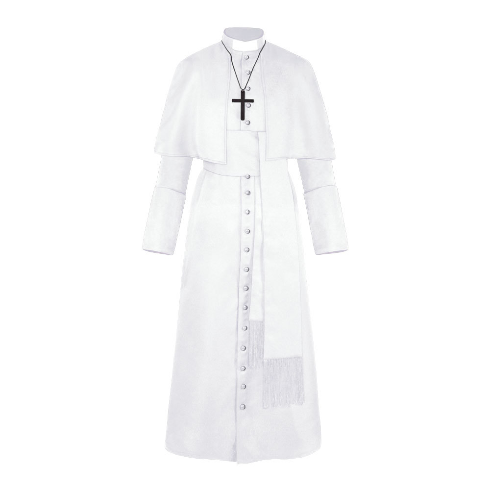 Men's Halloween Priest Costume - Mens Fashion Jumpsuit 评论和价格