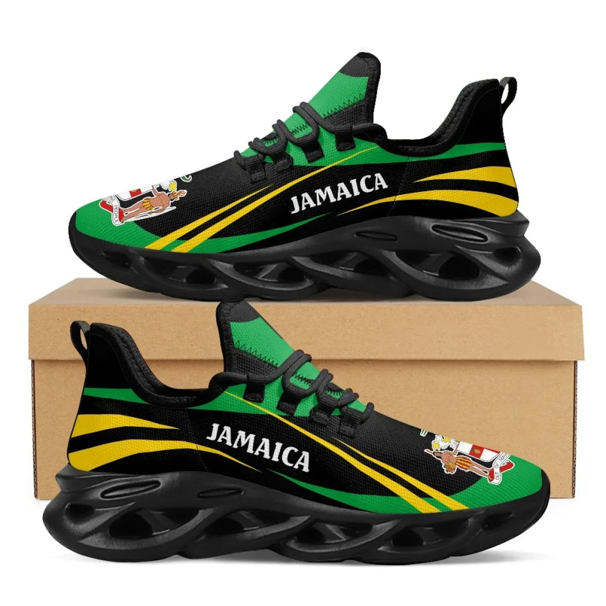 Jamaica Flag Print Shoes Men S - Mens Fashion Trainers 评论和价格