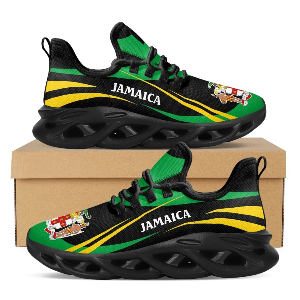 Jamaica Flag Print Shoes Men S - Mens Fashion Trainers 评论和价格
