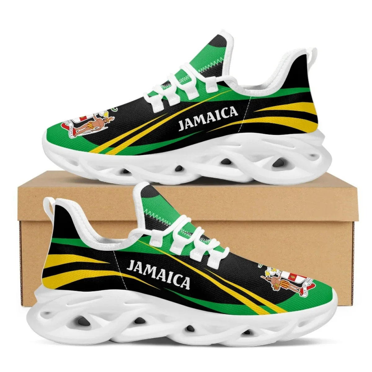 Jamaica Flag Print Shoes Men S - Mens Fashion Trainers 评论和价格