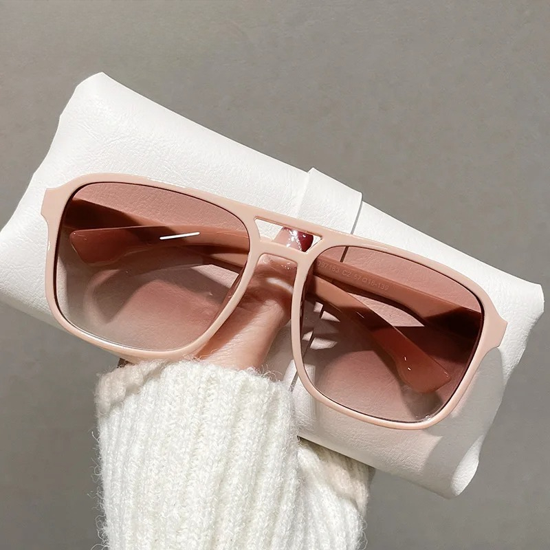 Square Double Bridges Sunglass - Men'S Fashion Glasses 评论和价格