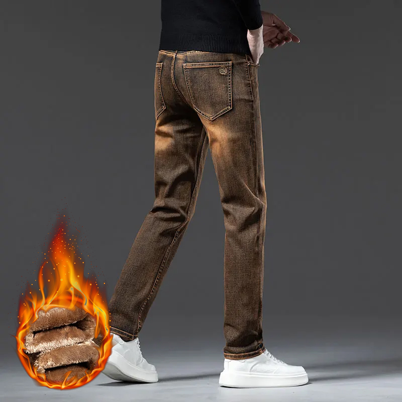 New Winter Men Fleece‑Lined Th - Men'S Fashion Nova Jeans 评论和价格