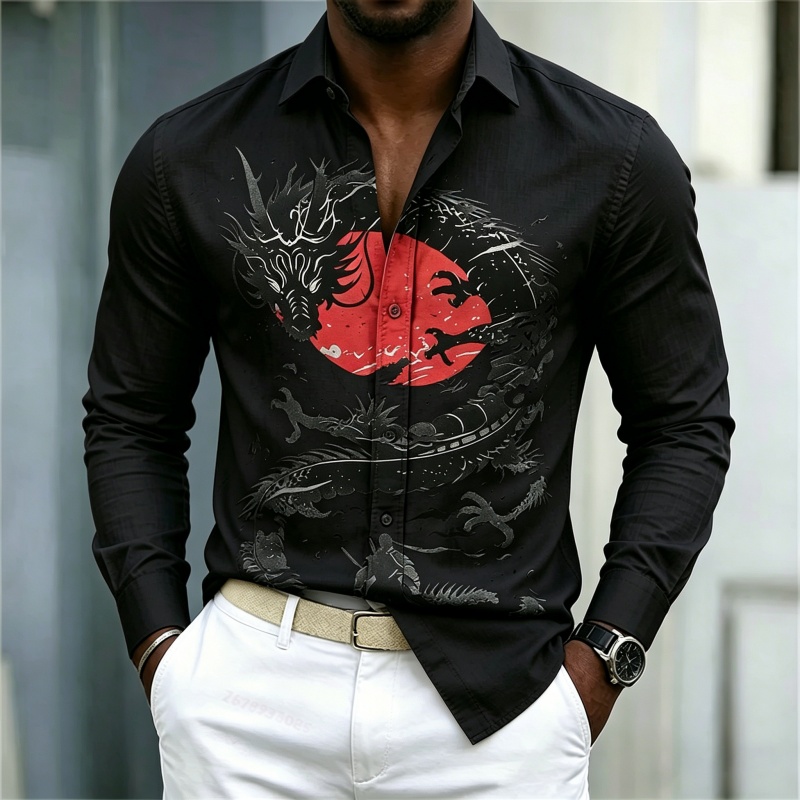 2026 New Men's Shirt White Bla - Men'S Fashion 2026 评论和价格