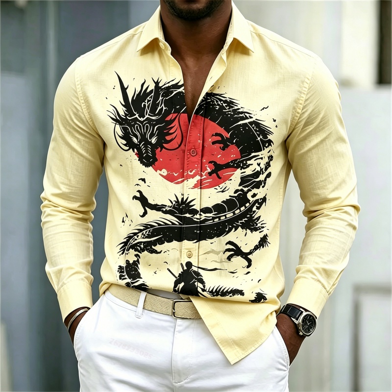 2026 New Men's Shirt White Bla - Men'S Fashion 2026 评论和价格