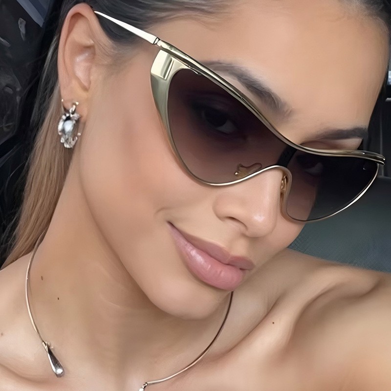 Rimless Y2K Style Sunglasses R - Men'S Fashion Glasses 评论和价格