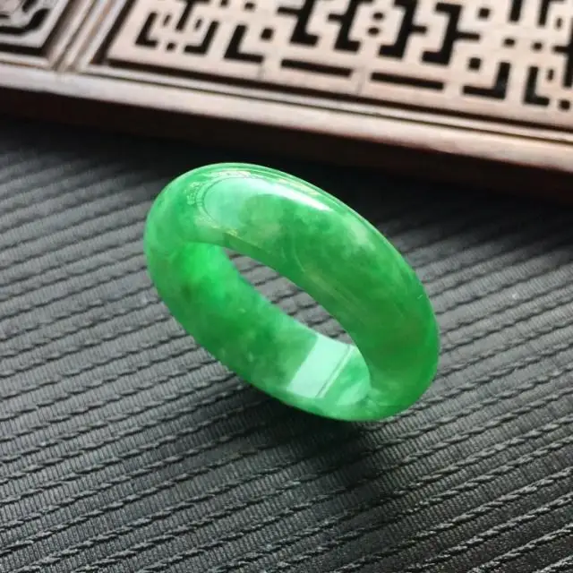 Natural Green Jade Ring Jadeit - Men'S Fashion Rings 评论和价格