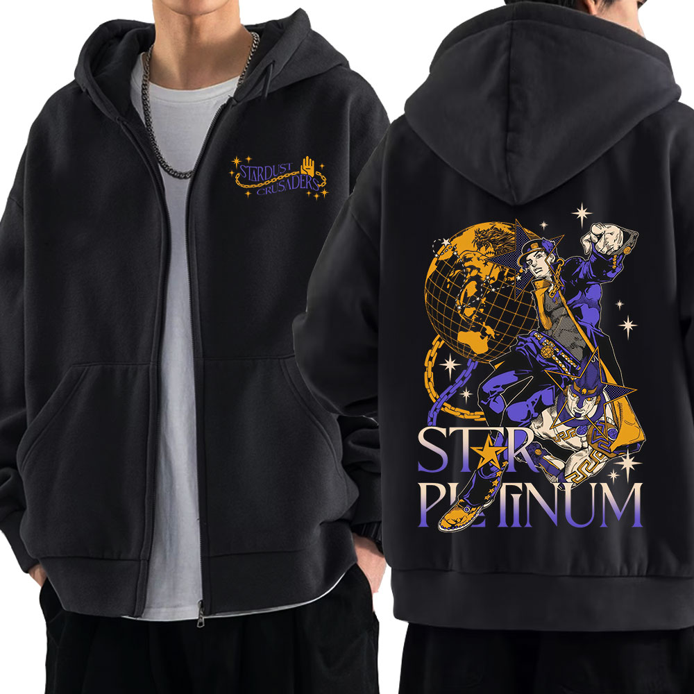 Anime Jojo Bizarre Adventure Z - Mens Fashion Zip Up Hoodies 评论和价格