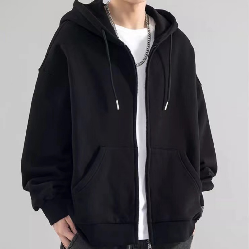 Fashion Casual Black Gray Blue - Mens Fashion Zip Up Hoodies 评论和价格