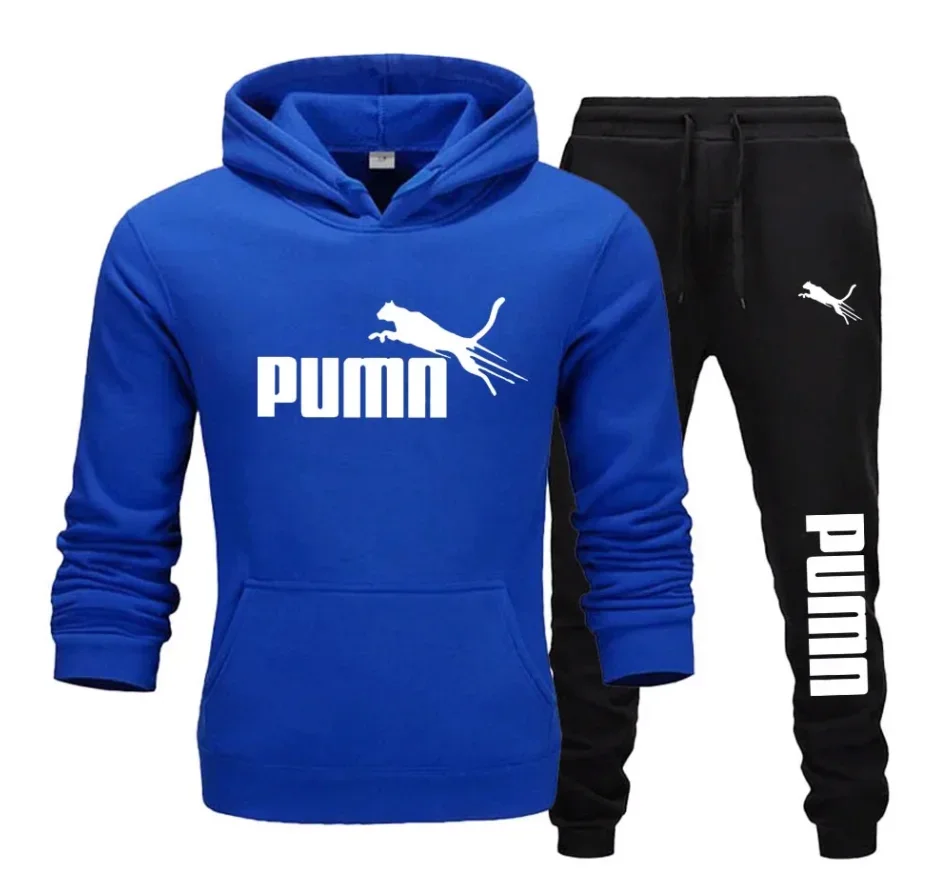 New men's hooded sweatshirt +  - Men'S Fashion Trousers 评论和价格
