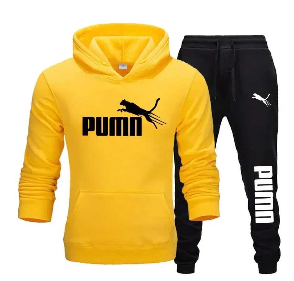 New men's hooded sweatshirt +  - Men'S Fashion Trousers 评论和价格
