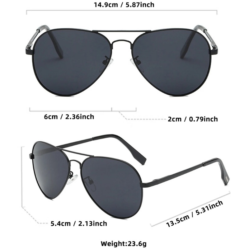 Classic Big Pilot Sunglasses M - Men'S Fashion Glasses 评论和价格