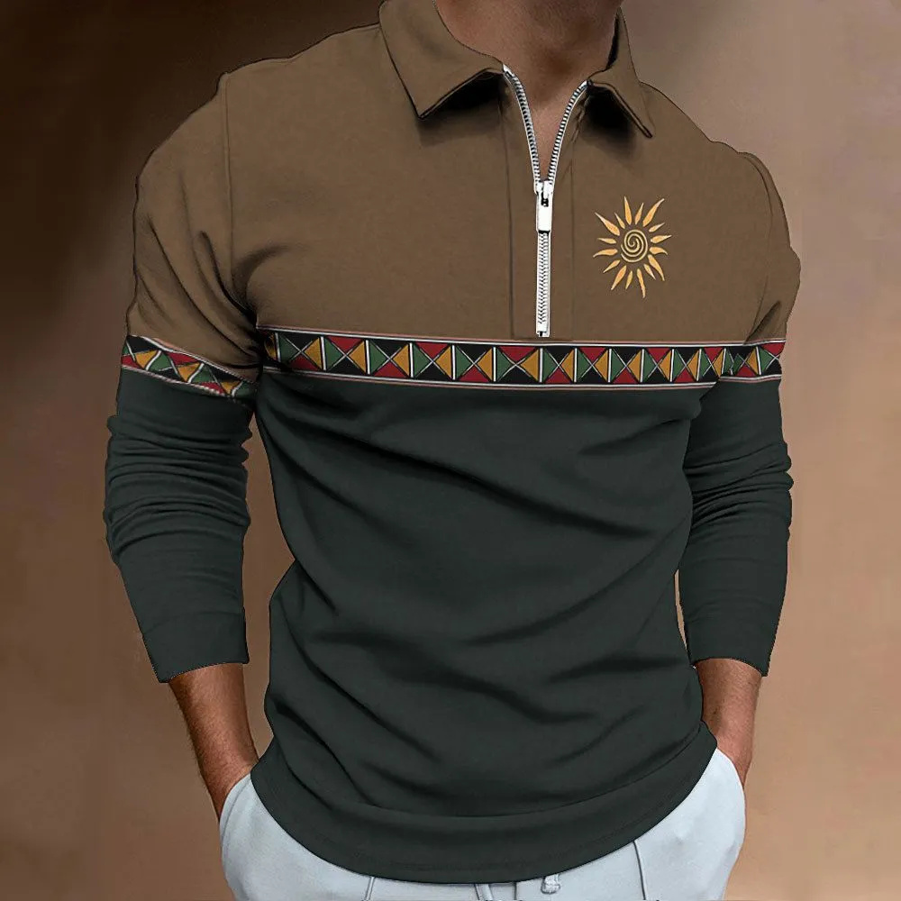 Mens Polo Shirts Retro Color B - Men'S Fashion Golf Clothing 评论和价格