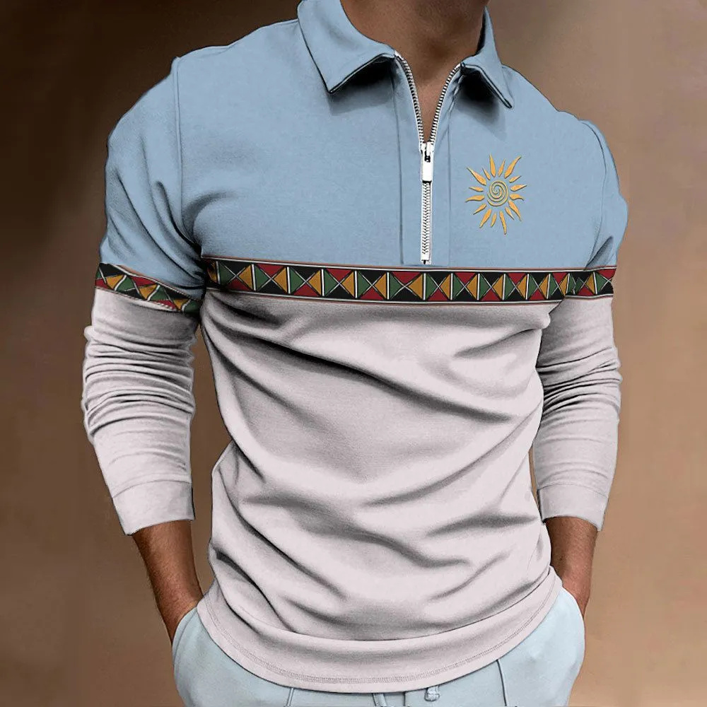 Mens Polo Shirts Retro Color B - Men'S Fashion Golf Clothing 评论和价格