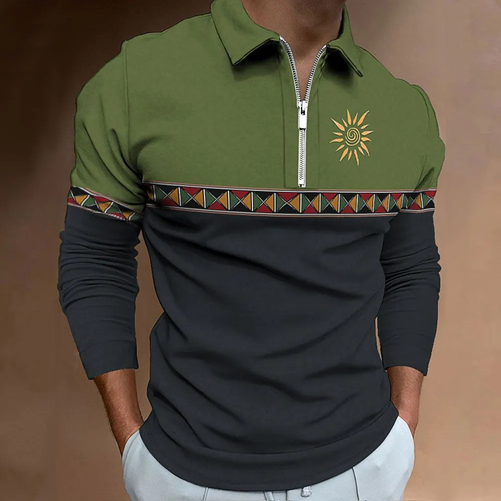 Mens Polo Shirts Retro Color B - Men'S Fashion Golf Clothing 评论和价格