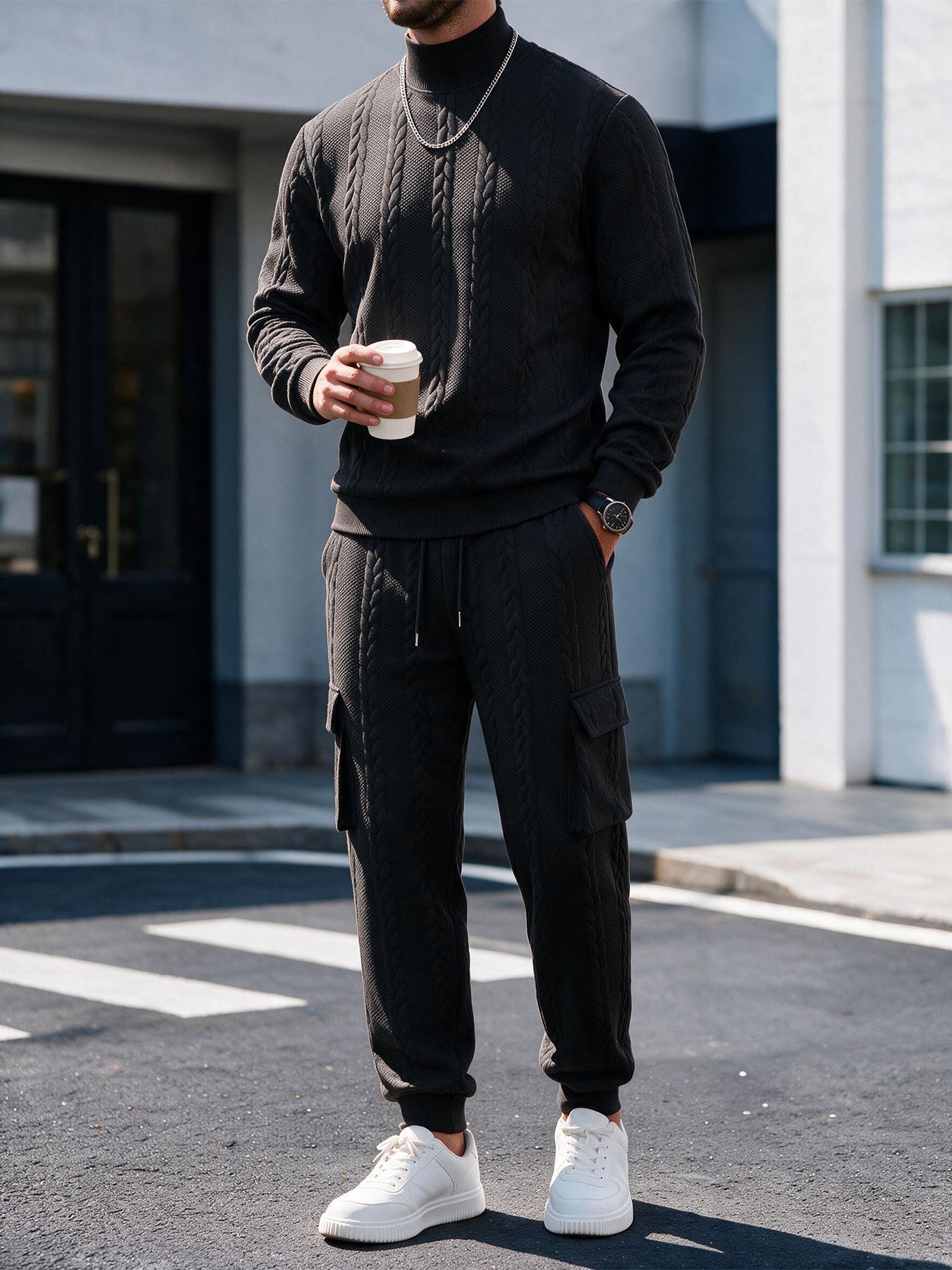 Men Solid Color Heavy Duty Sim - Men'S Fashion Trousers 评论和价格