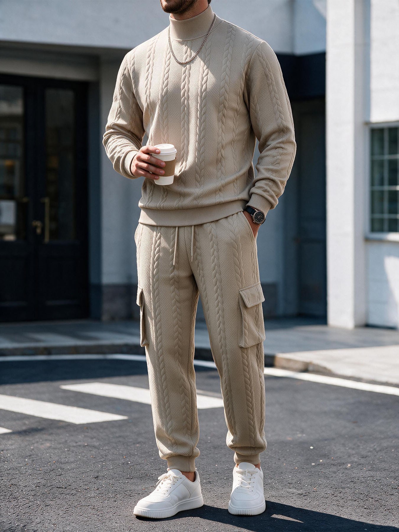 Men Solid Color Heavy Duty Sim - Men'S Fashion Trousers 评论和价格