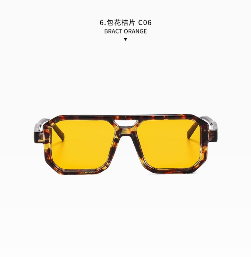 New Retro Square Double Beam S - Men'S Fashion Glasses 评论和价格