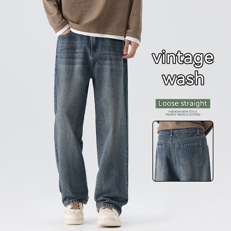 Vintage Wash Jeans Men's Autum - Men'S Fashion Nova Jeans 评论和价格