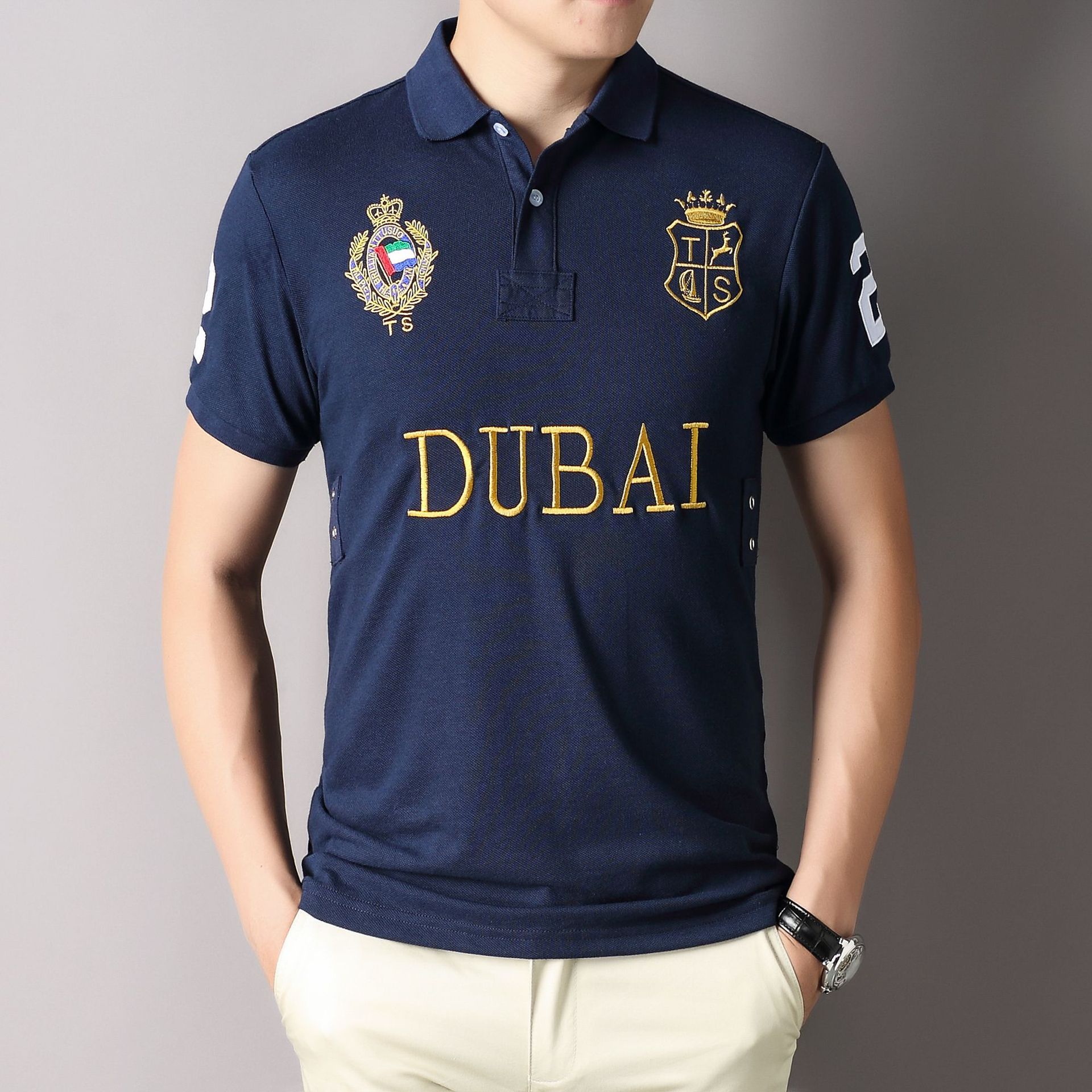 New Polo Shirts for Men Cotton - Dubai Men'S Fashion 评论和价格