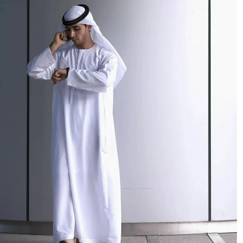 3PC Muslim Men Sets Abaya Robe - Dubai Men'S Fashion 评论和价格