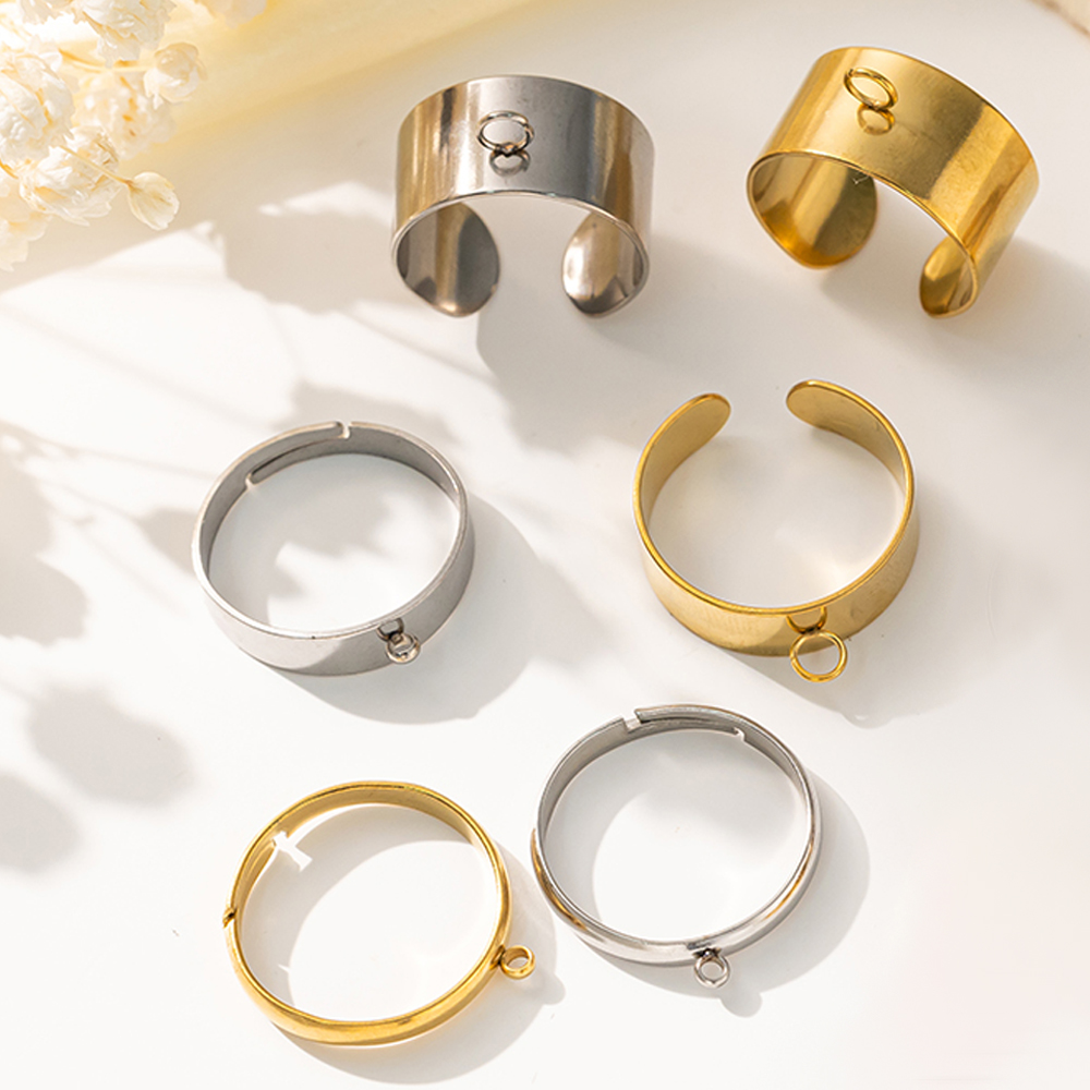 5pcs/Lot Stainless Steel Gold  - Men'S Fashion Rings 评论和价格