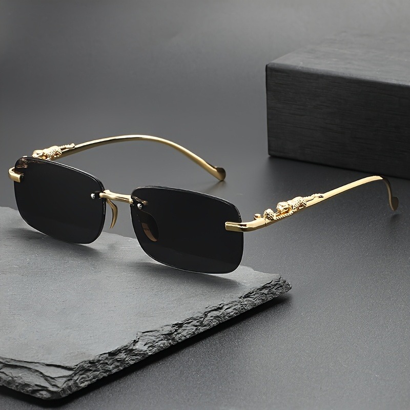 Fashion Rimless Metal Sunglass - Men'S Fashion Glasses 评论和价格