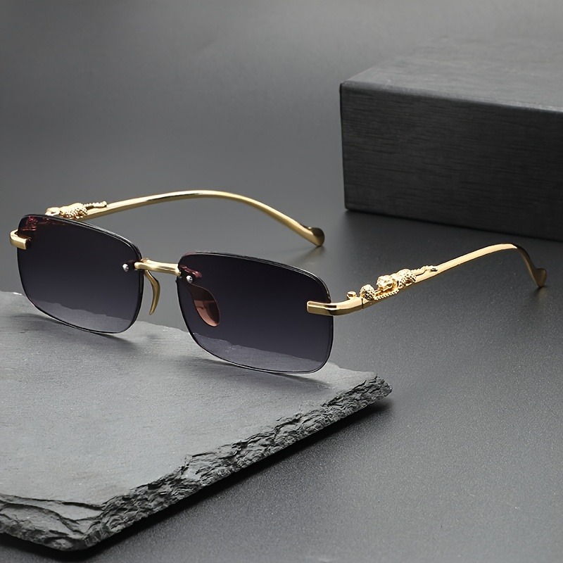 Fashion Rimless Metal Sunglass - Men'S Fashion Glasses 评论和价格