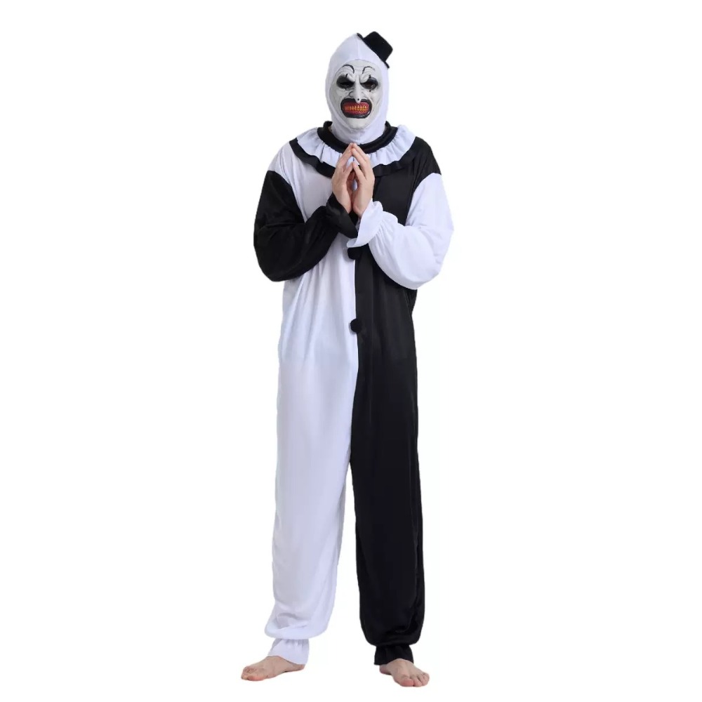 Terrifier Art Clown Joker Cosp - Mens Fashion Jumpsuit 评论和价格