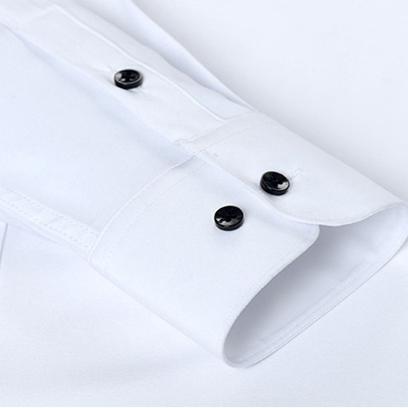 Slight Elasticity Men's Long-s - Dress Shirt Non-Iron 评论和价格