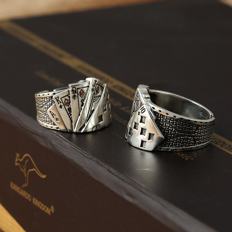 Fashion playing cards creative - Men'S Fashion Rings 评论和价格