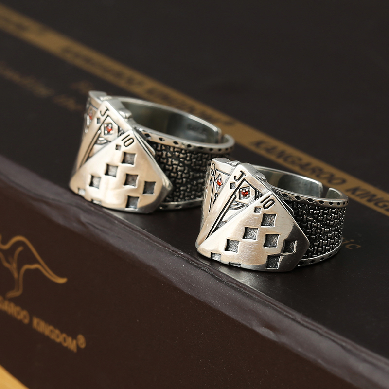 Fashion playing cards creative - Men'S Fashion Rings 评论和价格
