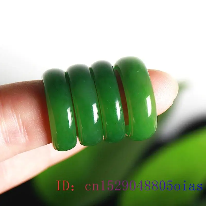 Natural Green Hetian Jade Ring - Men'S Fashion Rings 评论和价格