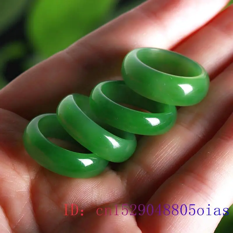 Natural Green Hetian Jade Ring - Men'S Fashion Rings 评论和价格